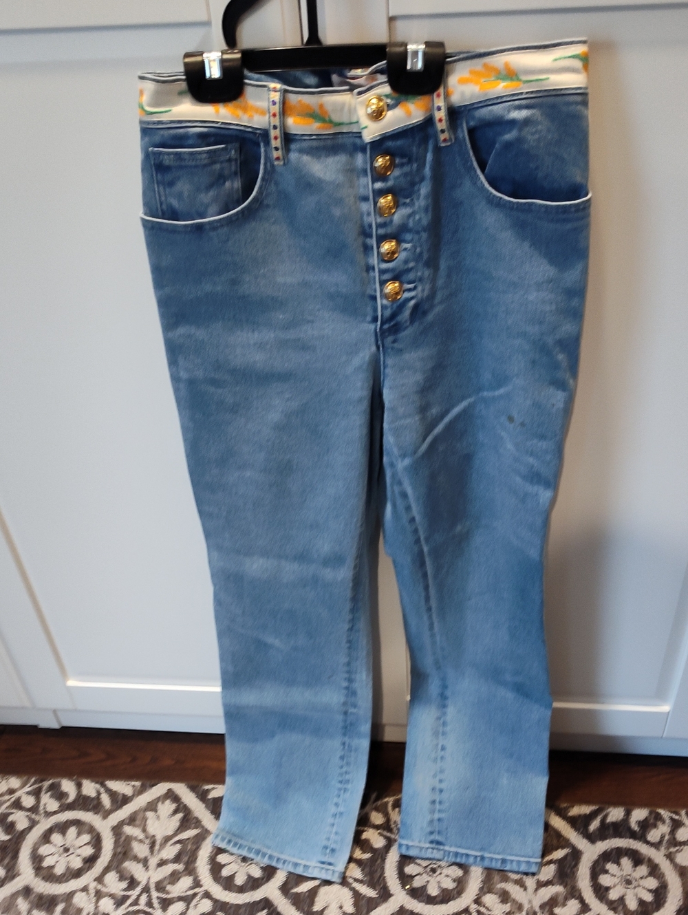 Tory Burch Embroidered Jeans